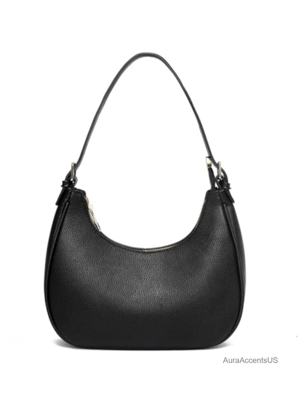 Faux Leather Crescent Tote Crossbody Bag with Detachable Strap for Women